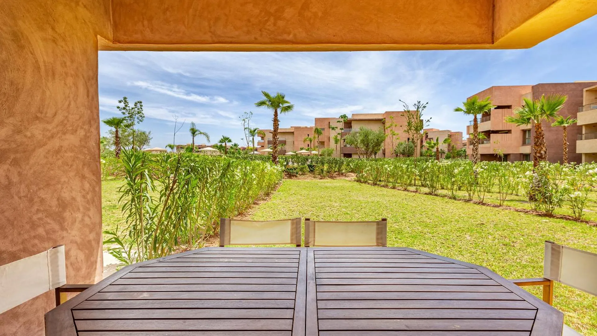 Luxury Garden-Level Apartment With Poolside Serenity Marrakesh Morocco